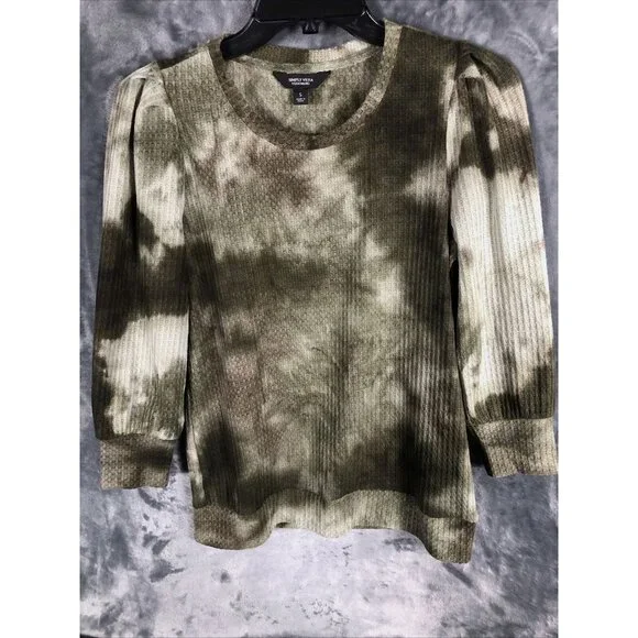 Simply Vera Vera Wang Tie-Dye Long Sleeve Blouse S - Picture 5 of 5